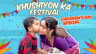 Manaya Maine Khushiyon Ka Festival Chhote Bacchon Ke Saath  Childrens Day  ManishaRaniComedy [upl. by Liliane]