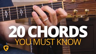 20 Chords Every REAL Guitar Player Needs To Know [upl. by Aissatsana]