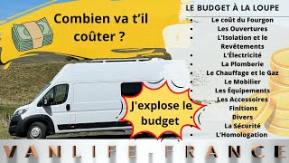 Budget aménagement de mon fourgon L4H3 [upl. by Aitselec]