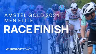 A BRUTAL SPRINT 🥇  Amstel Gold 2024 Mens Race Finish  Eurosport Cycling [upl. by Icrad940]