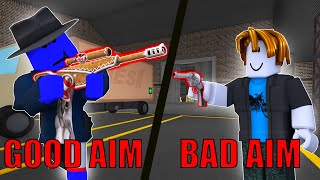 Do EXPENSIVE weapons give you BETTER AIM in MM2 [upl. by Annayehc]