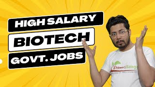 Biotechnology govt jobs in India  Government jobs after msc biotechnology [upl. by Shirk]