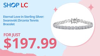 Swarovski Zirconia Tennis Bracelet in Rhodium Over Silver 27 ctw [upl. by Tnias]