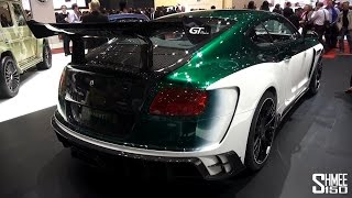 FIRST LOOK Mansory GT Race 1000hp Bentley Continental  Geneva 2015 [upl. by Yrrag189]