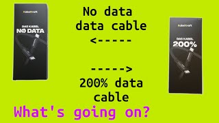 quotNo dataquot data cable tested and compared to a quot200quot data cable [upl. by Naruq947]