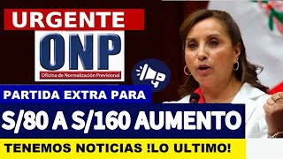 ONP INCREMENTO DE PENSIONES CON PARTIDA EXTRA PARA JUBILADO5 ONP [upl. by Morse252]