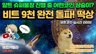 비트코인 실시간 비트코인 9천 완전 돌파 비트 떡상 알트 슈퍼불장 떡상 코인 34 저녁💎비트코인 비트코인실시간 이더리움 리플 cryptocurrency 차트분석 [upl. by Adnomal]