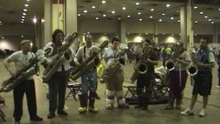 Bass Saxophone Band Show of Shows 2009 mummers string band [upl. by Ylliw]