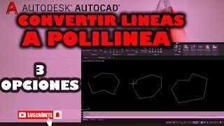 AUTOCAD CONVERTIR LINEAS A POLILINEA [upl. by Moishe]