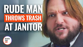 RUDE MAN THROWS TRASH AT JANITOR  DramatizeMe [upl. by Noxin]