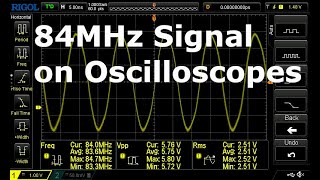 84MHz signal on 30MHz and 200MHz oscilloscopes [upl. by Storer]