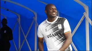 DENIS ONYANGO FORMER CRANES CAPTAIN VISITS THE TEAMS LAST TRAINING AT NAMBOOLE [upl. by Lilhak566]