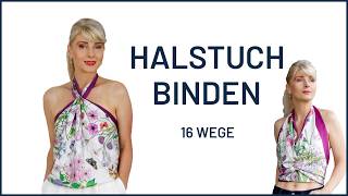 Halstuch amp Schal binden  16 Fashion Hack amp Scarf Tutorial scarfstyle [upl. by Delacourt929]