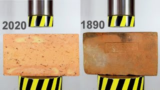 HYDRAULIC PRESS VS OLD AND MODERN BRICKS [upl. by Graehl873]