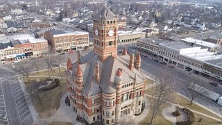 Williams County Courthouse  Bryan Ohio  drone view [upl. by Ybbob260]