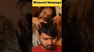 Binaural ASMR Head Massage By Aishwarya  Shorts  सिर की मालिश [upl. by Yrocaj]