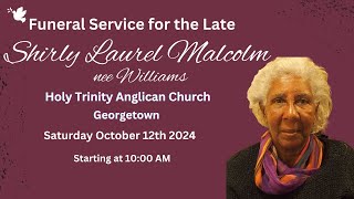 Shirly Laurel Malcolm nee Williams  Funeral Service [upl. by Alec]