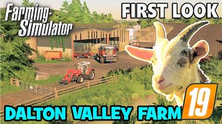 DALTON VALLEY FARM  GOATS Animated Clocks Custom Farms  FS19 FIRST LOOK [upl. by Lindley]