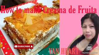 How to make Creama de FruitaGraham Cracker dessertOFW IN Qatar [upl. by Pirali]