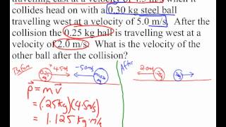 Example elastic collision [upl. by Anerac622]