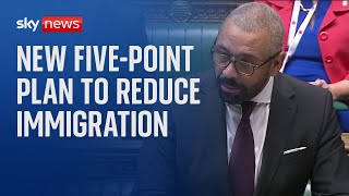 Immigration plan James Cleverly sets out quotrobustquot fivepoint measures [upl. by Cavanagh32]