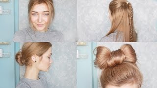 3 Easy Hairstyles  Tutorial [upl. by Mode471]