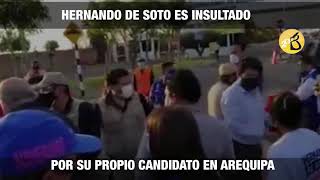 Arequipa Hernando de Soto fue insultado por candidato de su propio partido [upl. by Laetitia568]