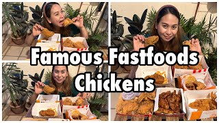 FastFoods Chicken Review jollibeechickenjoy arnoldschicken texaschicken aandw popeyeschicken [upl. by Leirbma]