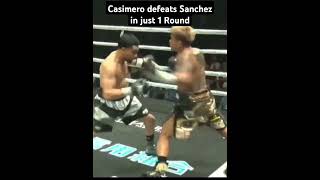 Casimero defeats Sanchez in Round 1 via TKO  Casimero vs Sanchez Live  Quadro Alas [upl. by Karlyn]