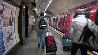 London Underground Central Line 1992 Stock Trains At Queensway 26 January 2024 [upl. by Esnofla]