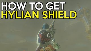 How To Easily Get The Hylian Shield  Legend Of Zelda Breath Of The Wild [upl. by Fem]