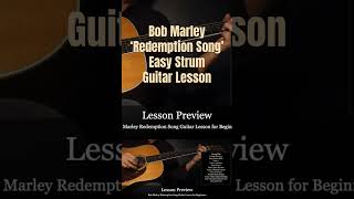 Bob Marley Redemption Song Easy Strum Guitar Lesson for Beginners [upl. by Mandle]