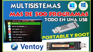 MultiWindows y mas todo en una USB Ventoy  Medicat USB  PORTABLE Y BOOT [upl. by Torp77]