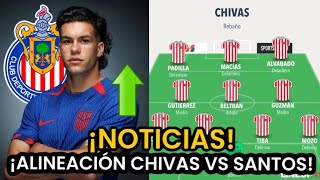 🚨¡ALINEACIÓN CHIVAS vs SANTOS CONFIRMADA COWELL es BAJA de USA para REPORTAR con CHIVAS🚨NOTICIAS [upl. by Rubina]