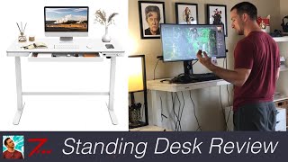 Review Flexispot Electric Standing Desk Height Adjustable 48 x 24 [upl. by Jakob]