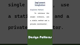 implement Singleton  design patterns [upl. by Nonek]