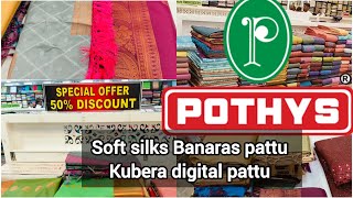 2024 pothys Madurai Diwali Special offer50Discount Soft silks Banaras pattu sarees collection [upl. by Hgielac]