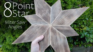 8 Point Wooden Star  Easy Angles  No Table Saw [upl. by Wiltz]