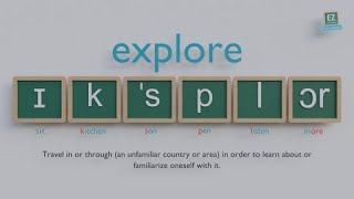 How to pronounce explore [upl. by Yerkovich]