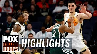 Michigan State Spartans vs Purdue Boilermakers 2024 Big Ten Tournament Highlights  CBB on FOX [upl. by Pellet]