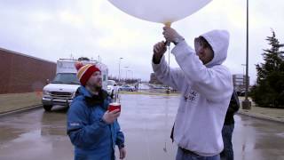 Balloon Launch with Radiosonde  February 20 2013 [upl. by Cott]