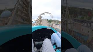 This coaster goes FORWARDS amp BACKWARDS😳rollercoaster themepark ride attraction belgium fun [upl. by Winson838]