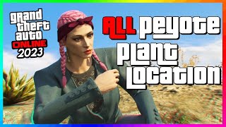 All Peyote Plant Locations GTA 5 Online 2023 [upl. by Ahtikal]