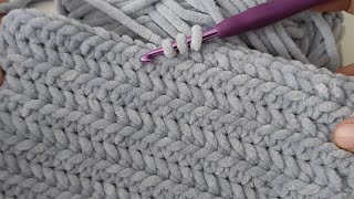 MAKE IN 3 HOURS  How to Crochet a Chenille Yarn Baby Blanket Easy amp Fast for Beginners [upl. by Rosco804]