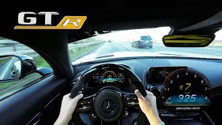 Mercedes AMG GTR 325 kmh AUTOBAHN POV 4K [upl. by Ahseiat371]