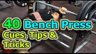 40 Bench Press CUES TIPS and TRICKS to Benching More Weight [upl. by Aneev]