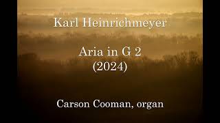 Karl Heinrichmeyer — Aria in G 2 2024 for organ [upl. by Lleznol321]