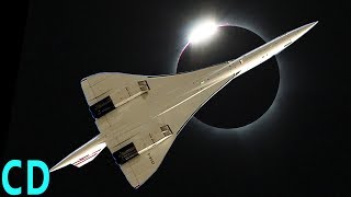 Eclipse 2017  NASA Chasing the Shadow at 50000 ft  Concorde 1973 [upl. by Wiseman]