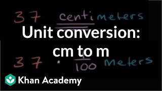 Unit conversion centimeters to meters  Measurement and data  5th grade  Khan Academy [upl. by Yasmin]