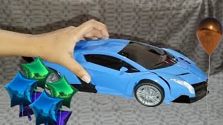 Blue car balloon Display amp Colorful Car Balloons  Satisfying ASMR Balloon Popping [upl. by Keeler956]